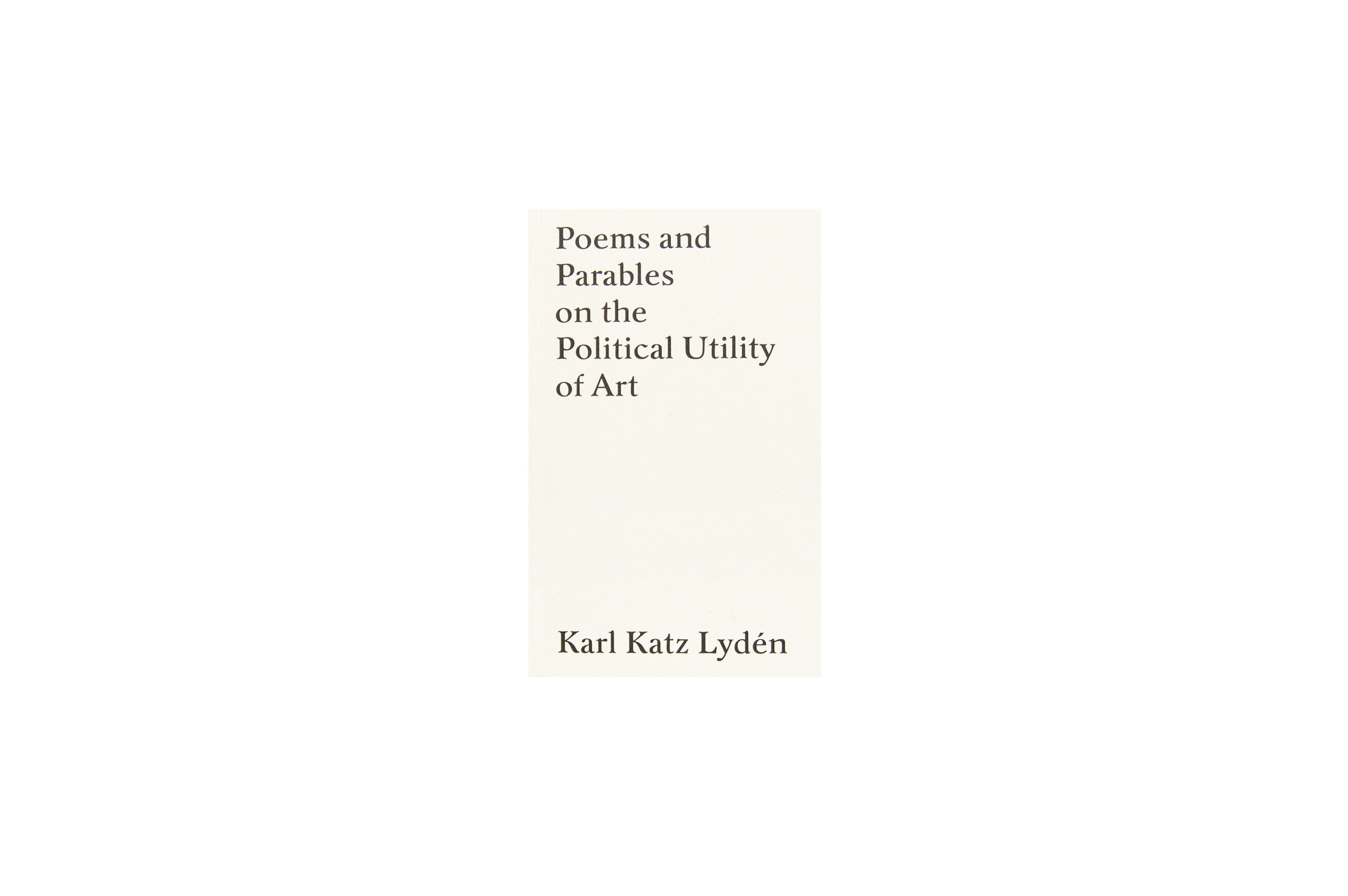 Product image of Poems and Parables on the Political Utility of Art
